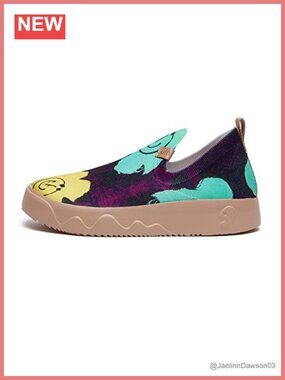 UIN Women's Knit Platform Slip On Shoes Lightweight Casual Sneakers